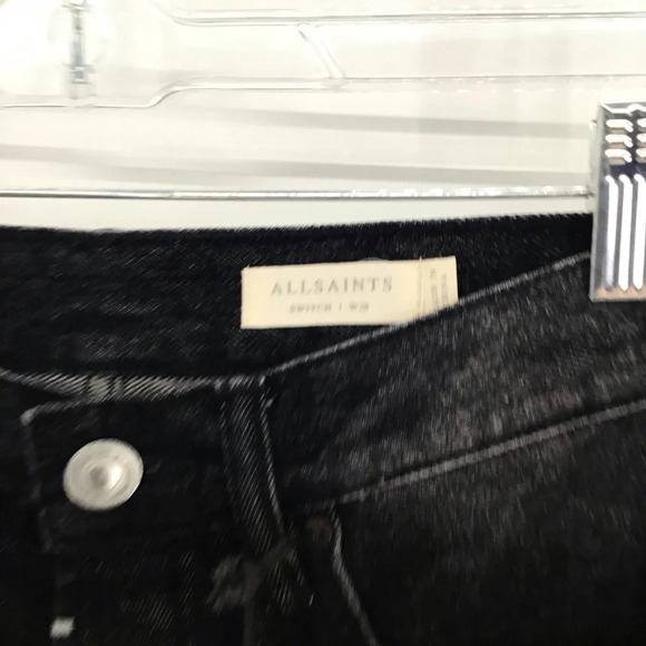 All Saints “Switch” Men’s Skinny Short Washed Black Denim Summer NWT Size 28 - Picture 4 of 8